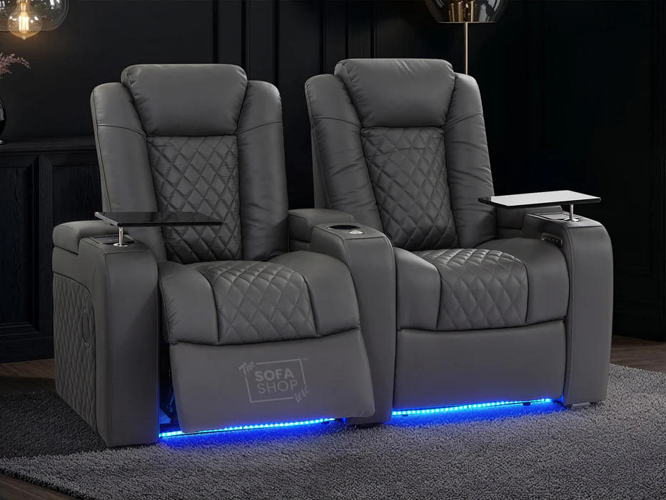 Summit Luxe Electric Recliner Sofa in Premium Genuine Leather 54
